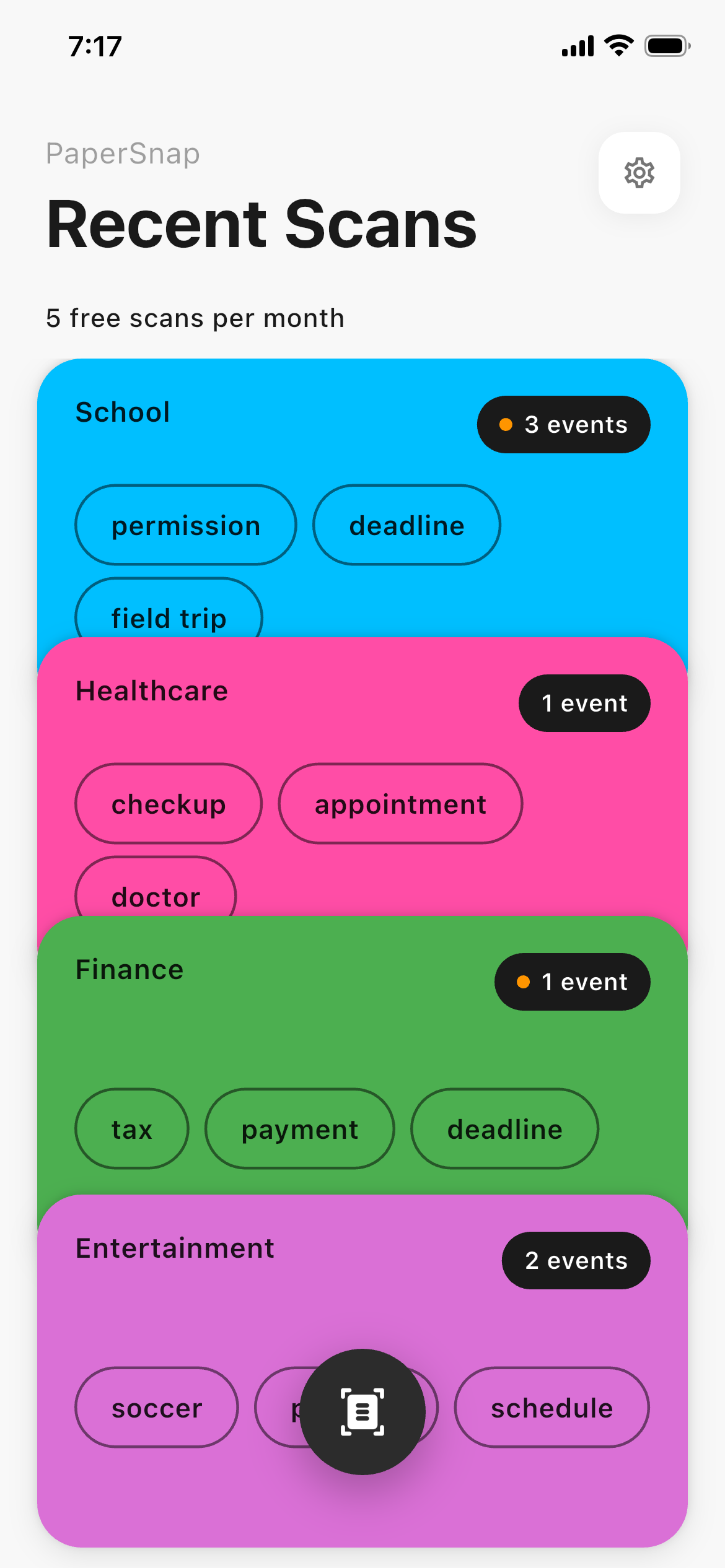 PaperSnap App Screenshot